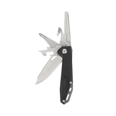 Gambar Swiss Tech Alat Saku Serbaguna 10 in 1 - Hitam/Silver