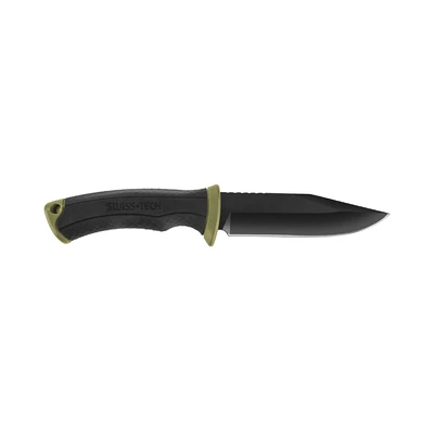 Gambar Swiss Tech Pisau Fixed Blade 4.8 Inch - Hitam