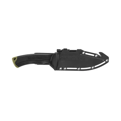 Gambar Swiss Tech Pisau Fixed Blade 4.8 Inch - Hitam
