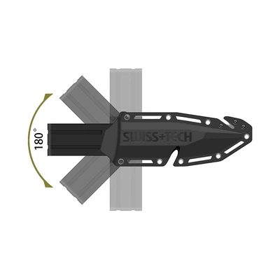 Gambar Swiss Tech Pisau Fixed Blade 4.8 Inch - Hitam