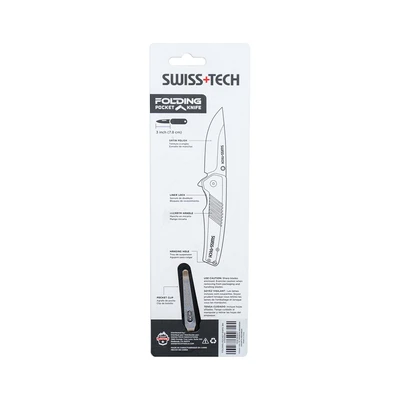 Gambar Swiss Tech 3 inch Pisau Lipat ST014090 - Silver/Hitam