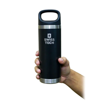 Gambar Swiss Tech Botol Vacuum Flask Stainless Steel 532 ml - Hitam
