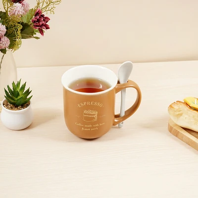 Gambar Appetite Hazel Mug Porcelain Dengan Sendok 380 ml Set 3 pcs - Mix