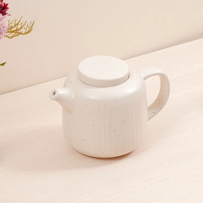 Gambar Appetite Hazel Teko Teh & Cangkir Porcelain Dengan Nampan 600 ml Set 3 Pcs - Putih
