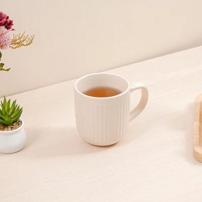 Gambar Appetite Hazel Mug Porcelain Dengan Nampan 350 ml - Putih
