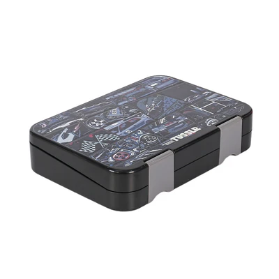 Gambar Tusslr Kotak Makan Plastik 3 Sekat Car 750 Ml - Hitam