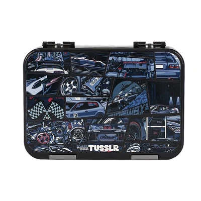 Gambar Tusslr Kotak Makan Plastik 3 Sekat Car 750 Ml - Hitam