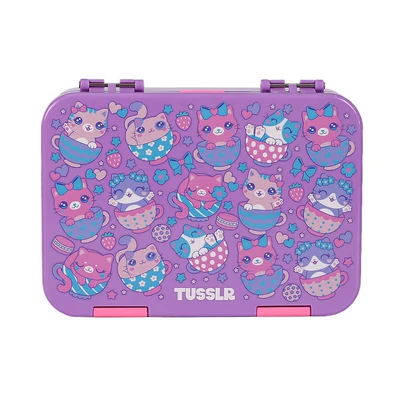 Gambar Tusslr Kotak Makan Plastik 3 Sekat Car 750 Ml - Ungu