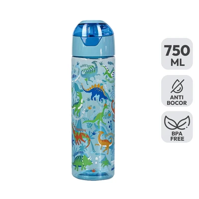 Gambar Tusslr Botol Minum Tumbler Anak Plastik Dino 750 Ml - Biru