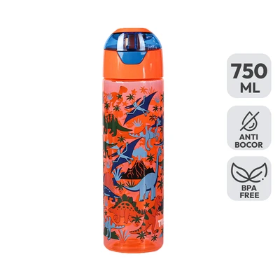 Gambar Tusslr Botol Minum Plastik Dino 750 Ml - Oranye