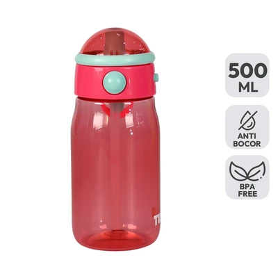 Gambar Tusslr Botol Minum Tumbler Plastik 500 Ml - Merah