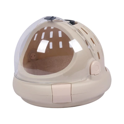 Gambar Pet Kingdom Kandang Kucing Portable Dengan Alas 42x42x36 cm - Krem Beige