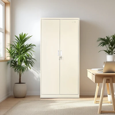 Gambar Krisbow Winnie Lemari Arsip Kantor Metal 2 Pintu - Krem Beige