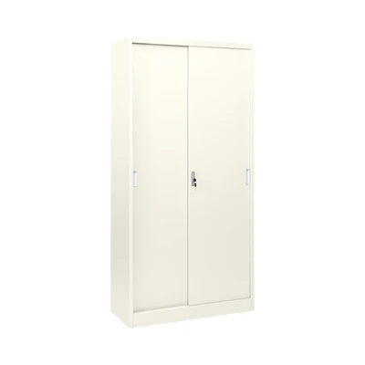 Gambar Krisbow Winnie Lemari Arsip Kantor Metal 2 Pintu Geser - Krem Beige