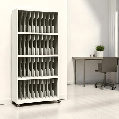 Gambar Krisbow Winnie Lemari Arsip Kantor Metal Open Dengan Divider - Putih