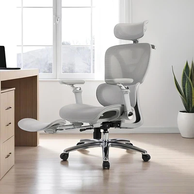 Lynyx Kursi Kantor Sandaran Tinggi - Abu-abu