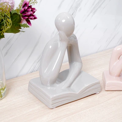 Gambar Informa Patung Miniatur Dekorasi Reading Set 2 pcs - Mix