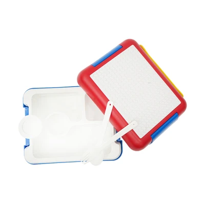 Gambar Kiddy Star Kotak Makanan Anak & Bricks Plastik 3 Sekat 800 Ml - Mix