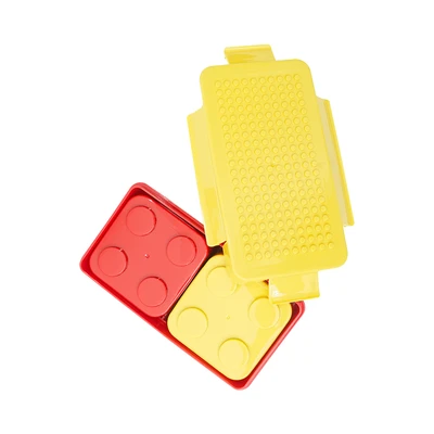 Gambar Kiddy Star Set Kotak Makanan Anak & Bricks Plastik 1.15 Ltr - Mix