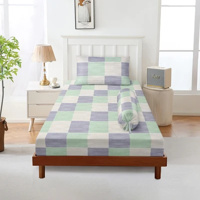 Gambar Sleeplite 120x200 cm Set 3 Pcs Seprai Microfiber Single Abstrak Moe