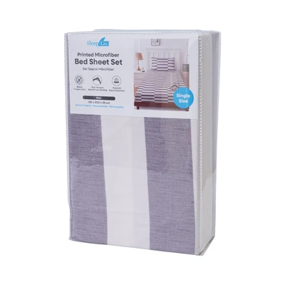 Gambar Sleeplite 120x200 cm Set 3 Pcs Seprai Microfiber Single Abstrak Mac