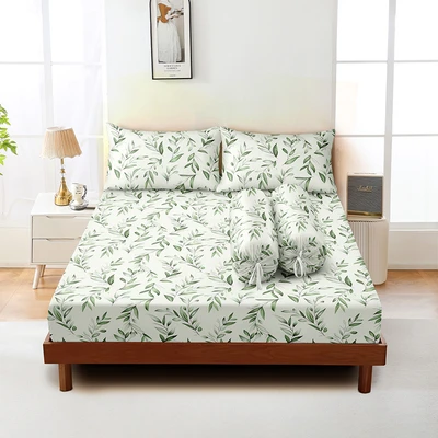 Gambar Sleeplite 180x200 cm Set 5 Pcs Seprai Microfiber King Flower Rue