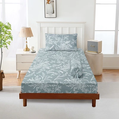 Gambar Sleeplite 120x200 cm Set 3 Pcs Seprai Microfiber Single Flower May