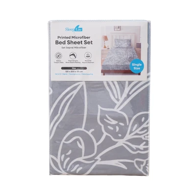 Gambar Sleeplite 120x200 cm Set 3 Pcs Seprai Microfiber Single Flower May