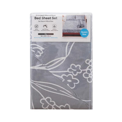 Gambar Sleeplite 160x200 cm Set 5 Pcs Seprai Microfiber Queen Flower May