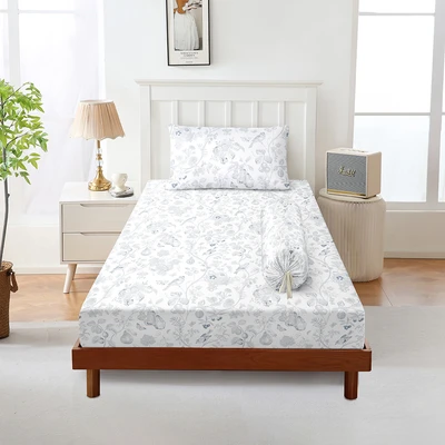 Gambar Sleeplite 120x200 cm Set 3 Pcs Seprai Microfiber Single Flower Cid