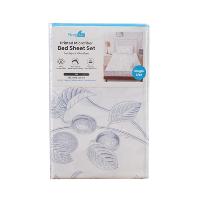 Gambar Sleeplite 120x200 cm Set 3 Pcs Seprai Microfiber Single Flower Cid