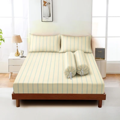 Gambar Sleeplite 180x200 cm Set 5 Pcs Seprai Microfiber King Stripe Bon