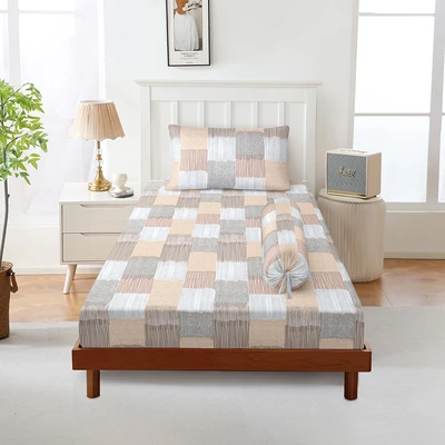 Gambar Sleeplite 120x200 cm Set 3 Pcs Seprai Microfiber Single Abstrak Ric