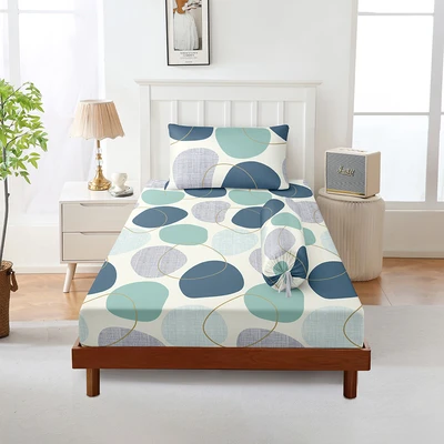 Gambar Sleeplite 120x200 cm Set 3 Pcs Seprai Microfiber Single Abstrak Ren