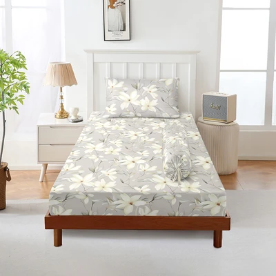 Gambar Sleeplite 120x200 cm Set 3 Pcs Seprai Microfiber Single Flower Dee