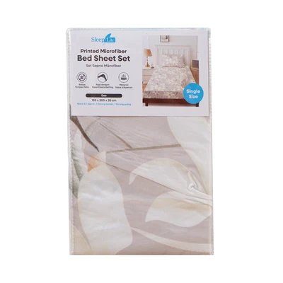Gambar Sleeplite 120x200 cm Set 3 Pcs Seprai Microfiber Single Flower Dee