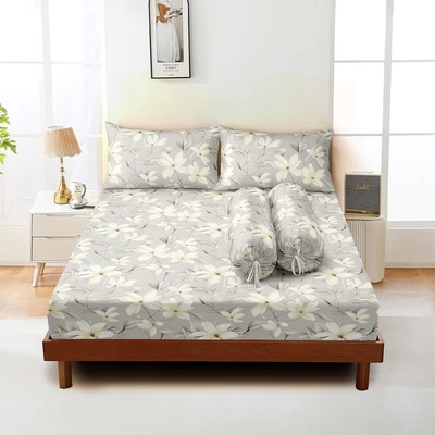 Gambar Sleeplite 180x200 cm Set 5 Pcs Seprai Microfiber King Flower Dee