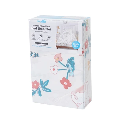 Gambar Sleeplite 120x200 cm Set 3 Pcs Seprai Microfiber Single Abstrak Chi
