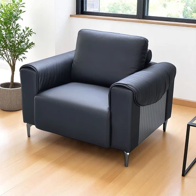 Gambar Informa Ford Sofa Kulit 1 Seater - Hitam