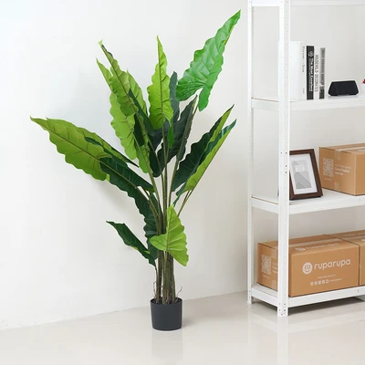 Gambar Informa Tanaman Artifisial Big Taro Dengan Pot 90x90x145 cm - Hijau