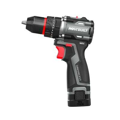 Gambar Maxbuilt Bor Cordless Impact Brushless 13 mm - Abu-Abu