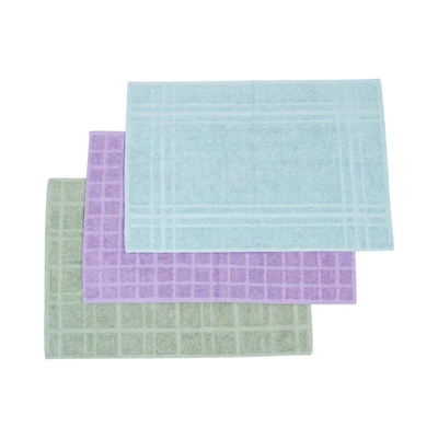 Gambar Forhom Keset Kamar Mandi 40x60 cm Set 3 pcs - Ungu Lilac/Biru/Hijau