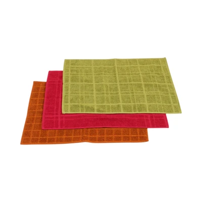 Gambar Forhom Keset Kamar Mandi 40x60 cm Set 3 pcs - Oranye Terra/Merah/Hijau