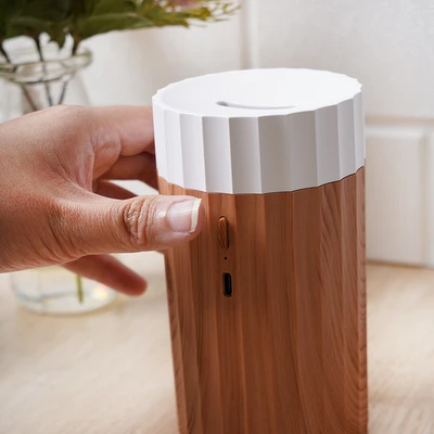 Gambar Breathe Diffuser Aromaterapi Dengan Efek Flame - Putih/Cokelat