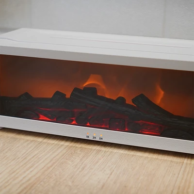 Gambar Breathe Diffuser Aromaterapi Dengan Efek Bonfire Wood - Putih