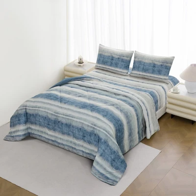 Gambar Informa 180x200 cm Set 6 Pcs Seprai King Microfiber Zeth - Biru