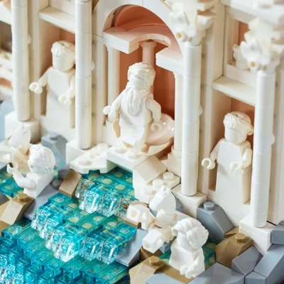 Gambar LEGO Architecture Trevi Fountain Set 1880 Pcs 21062 - Putih