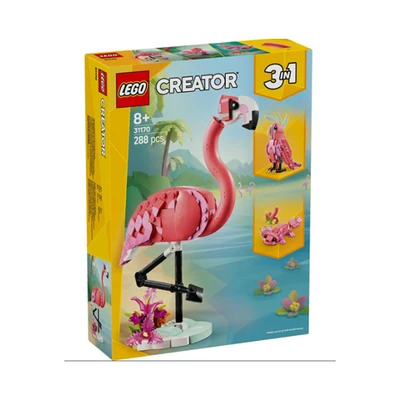 Gambar LEGO Creator 3 In 1 Wild Animals Pink Flamingo Set 288 Pcs 31170 - Pink