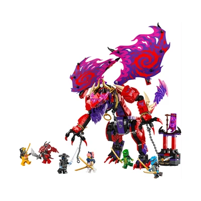 Gambar LEGO Ninjago Dragon Rising Thunderfang Dragon Of Chaos Set 668 Pcs 71832 - Merah
