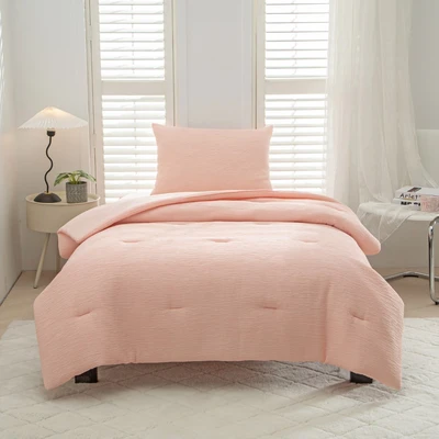 Gambar Informa 120x200x30 cm Set 4 Pcs Seprai Double Microfiber Gauze - Peach